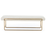 Sled Bench, Thames Cream - Furniture - Chairs - High Fashion Home