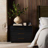 Suki Large Nightstand, Burnished Black by Four Hands