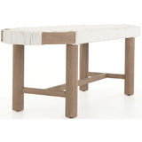 Summer Outdoor Bench, Washed Brown - Furniture - Chairs - High Fashion Home