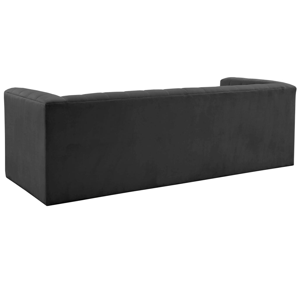 Norah Velvet Sofa, Black High Fashion Home