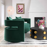 Kenneth Swivel Chair, Forest Green-Furniture - Chairs-High Fashion Home
