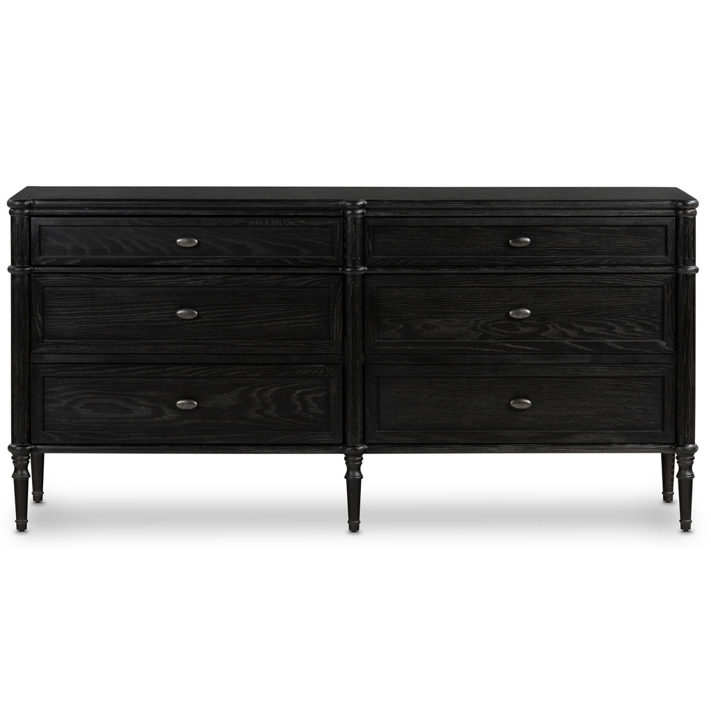 Toulouse 6 Drawer Dresser, Distressed Black by Four Hands  High Fashion  Home