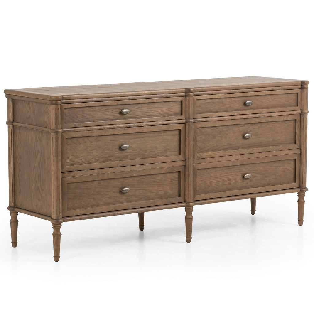 Toulouse 6 Drawer Dresser, Toasted Oak High Fashion Home