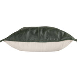 Acre Leather Pillow, Forest Green-Accessories-High Fashion Home