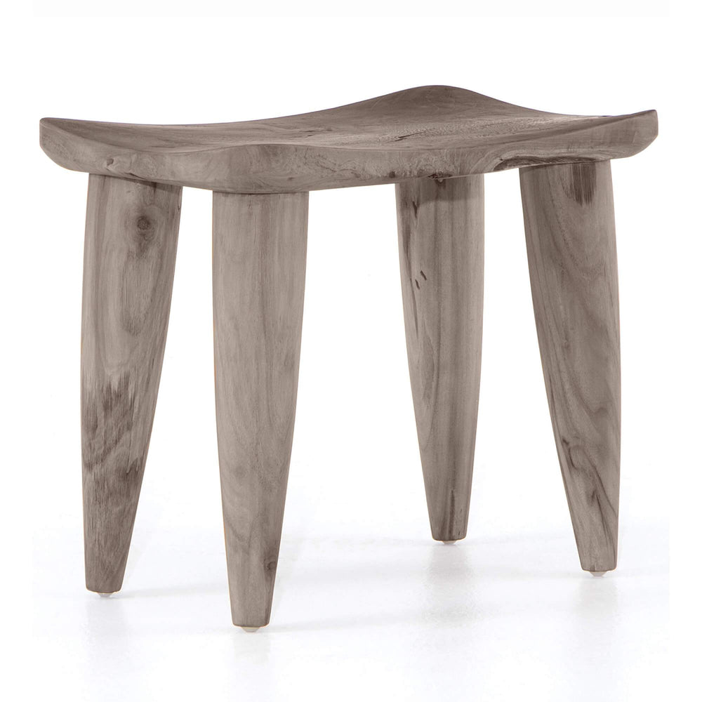 Zuri Outdoor Stool, Weathered Grey by Four Hands