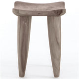 Zuri Outdoor Stool, Weathered Grey by Four Hands