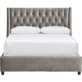 Amelia Bed, Brussels Charcoal - Modern Furniture - Beds - High Fashion Home