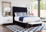 Amelia Tall Bed, Brussels Midnight - Modern Furniture - Beds - High Fashion Home