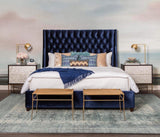 Amelia Tall Bed, Brussels Midnight - Modern Furniture - Beds - High Fashion Home