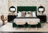 Amelia Tall Bed, Vance Emerald - Modern Furniture - Beds - High Fashion Home