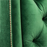 Amelia Tall Bed, Vance Emerald - Modern Furniture - Beds - High Fashion Home