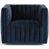 Augustine Swivel Chair, Sapphire Navy - Modern Furniture - Accent Chairs - High Fashion Home