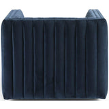 Augustine Swivel Chair, Sapphire Navy - Modern Furniture - Accent Chairs - High Fashion Home