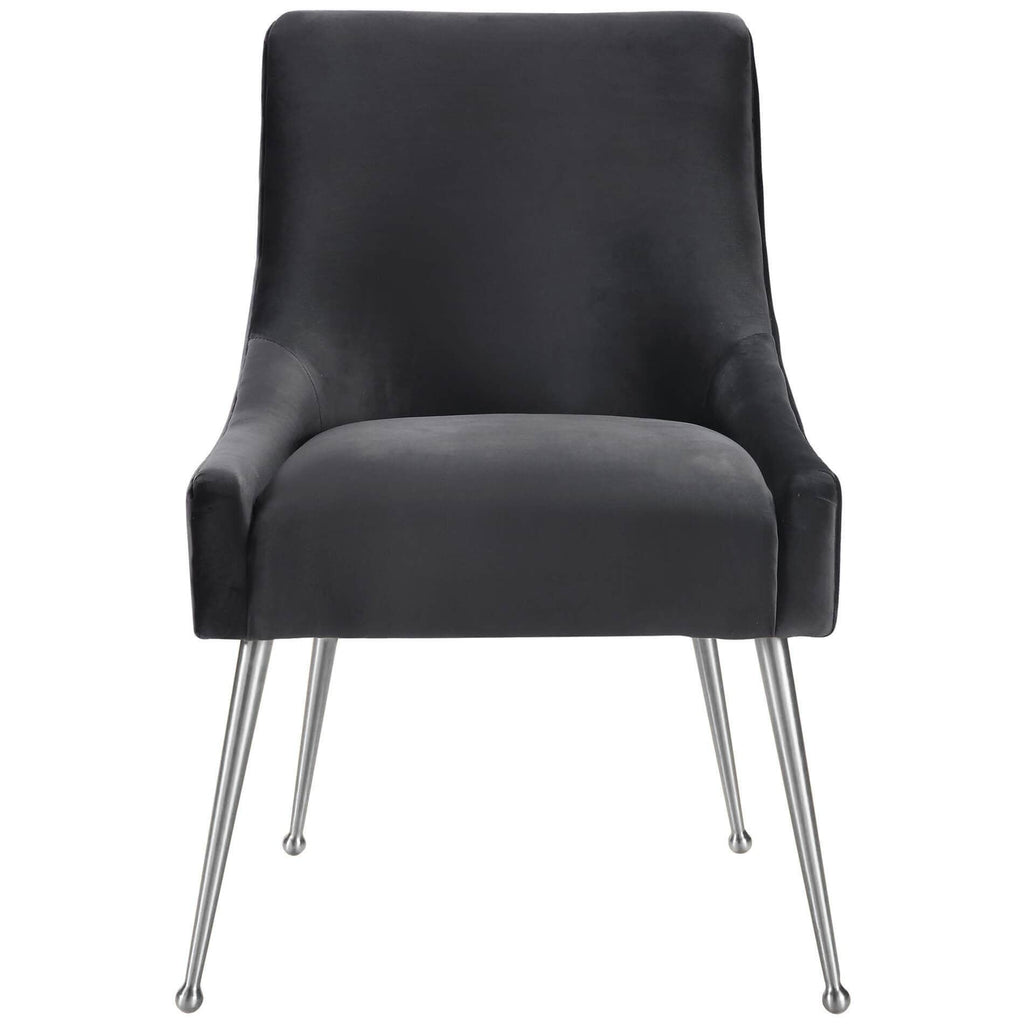 Beatrix navy velvet side clearance chair