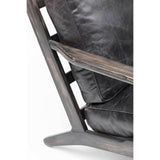 Brooks Leather Lounge Chair, Ebony - Modern Furniture - Accent Chairs - High Fashion Home