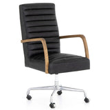 Bryson Leather Desk Chair, Durange Smoke - Furniture - Office - High Fashion Home