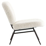 Caleb Chair, Ivory Angora - Modern Furniture - Accent Chairs - High Fashion Home