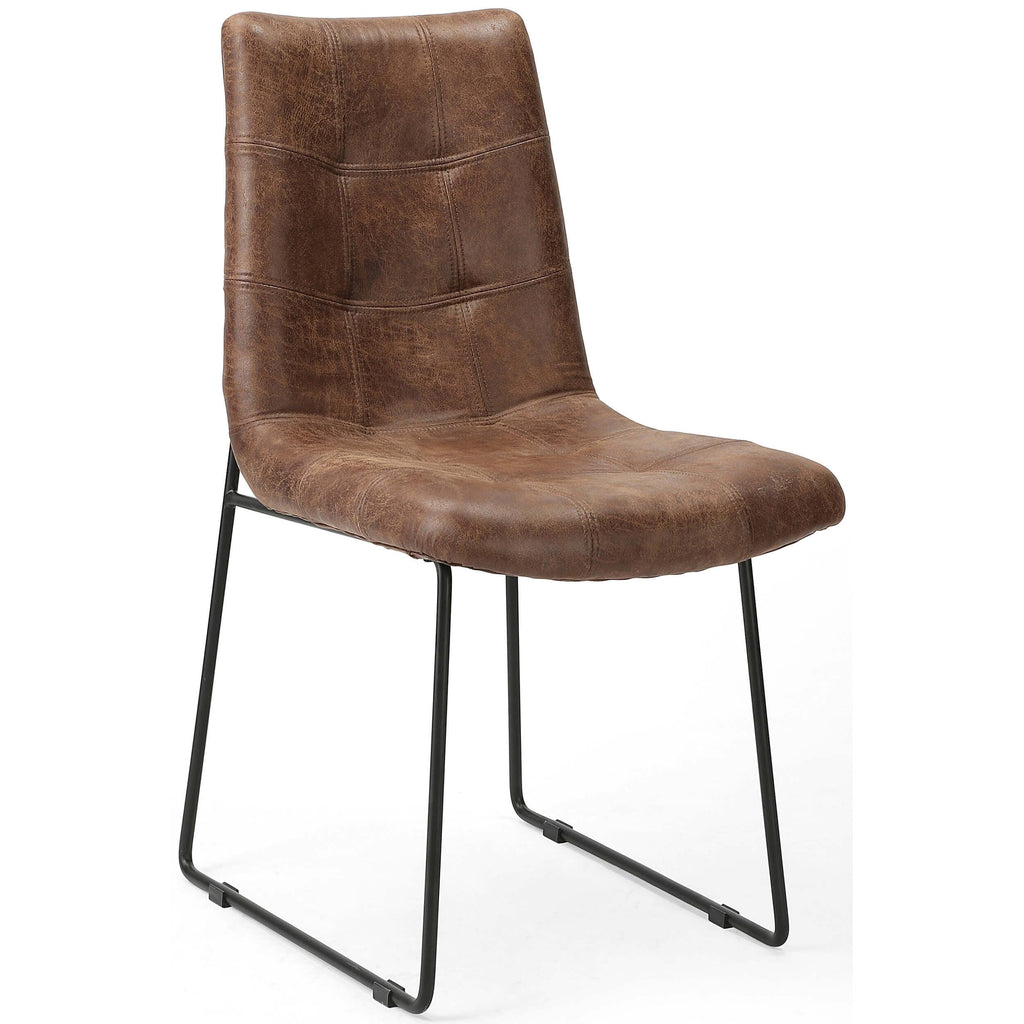 Suede leather dining 2025 chairs