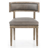 Carter Leather Dining Chair, Light Grey - Furniture - Dining - High Fashion Home