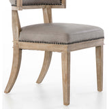 Carter Leather Dining Chair, Light Grey - Furniture - Dining - High Fashion Home