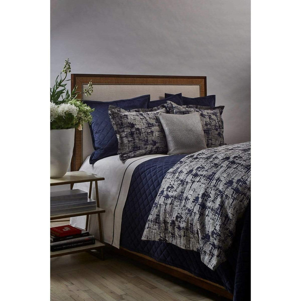 Navy quilted coverlet deals
