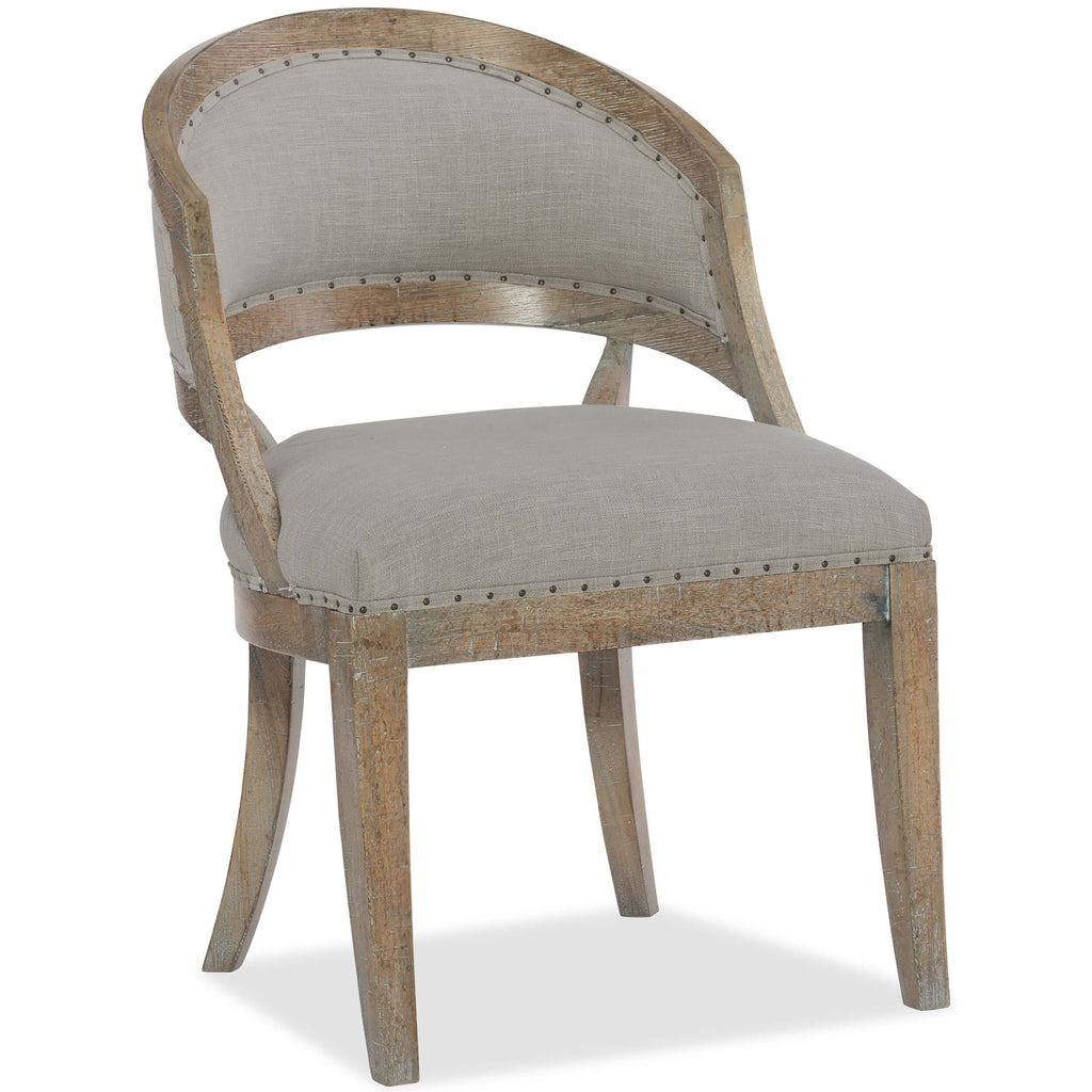 Barrel back sales chair wood