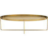 Gaultier Oval Coffee Table, Gold - Modern Furniture - Coffee Tables - High Fashion Home
