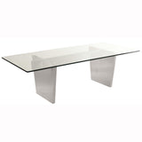 Aiden Glass Top Dining Table - Modern Furniture - Dining Table - High Fashion Home