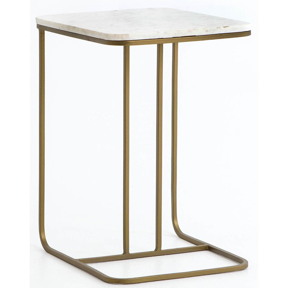 Adalley C Table, White Marble - Furniture - Accent Tables - High Fashion Home