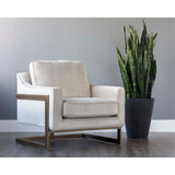 Kalmin Chair, Rustic Bronze, Pimlico Prosecco - Modern Furniture - Accent Chairs - High Fashion Home