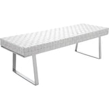 Karlee Bench, White - Furniture - Accent Tables - High Fashion Home
