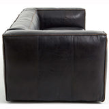***NLA***Nolita Reverse Stitch Leather Sofa, Rider Black - Modern Furniture - Sofas - High Fashion Home