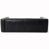 ***NLA***Nolita Reverse Stitch Leather Sofa, Rider Black - Modern Furniture - Sofas - High Fashion Home