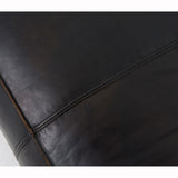 ***NLA***Nolita Reverse Stitch Leather Sofa, Rider Black - Modern Furniture - Sofas - High Fashion Home