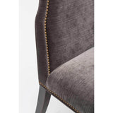 Oliver Side Chair, Valhalla Pewter, Brass Nailheads - Furniture - Dining - High Fashion Home