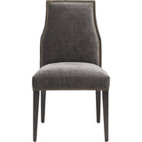 Oliver Side Chair, Valhalla Pewter, Brass Nailheads - Furniture - Dining - High Fashion Home