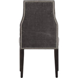 Oliver Side Chair, Valhalla Pewter, Pewter Nailheads - Furniture - Dining - High Fashion Home