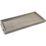 Rectangle Shagreen Tray, Ivory/Grey - Accessories - High Fashion Home