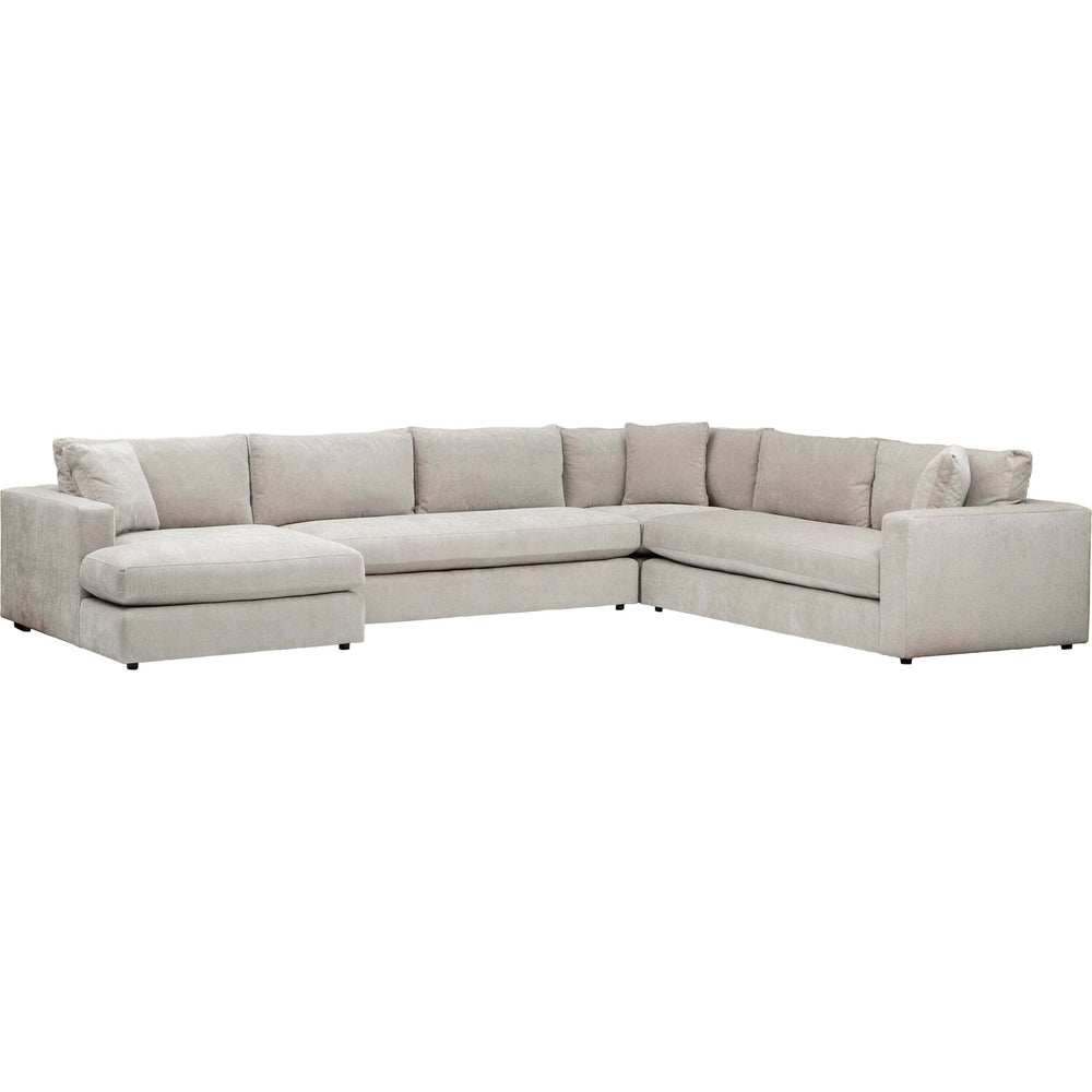 Salvadore Sectional, Kenley Moondust - Modern Furniture - Sectionals - High Fashion Home