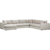 Salvadore Sectional, Kenley Moondust - Modern Furniture - Sectionals - High Fashion Home
