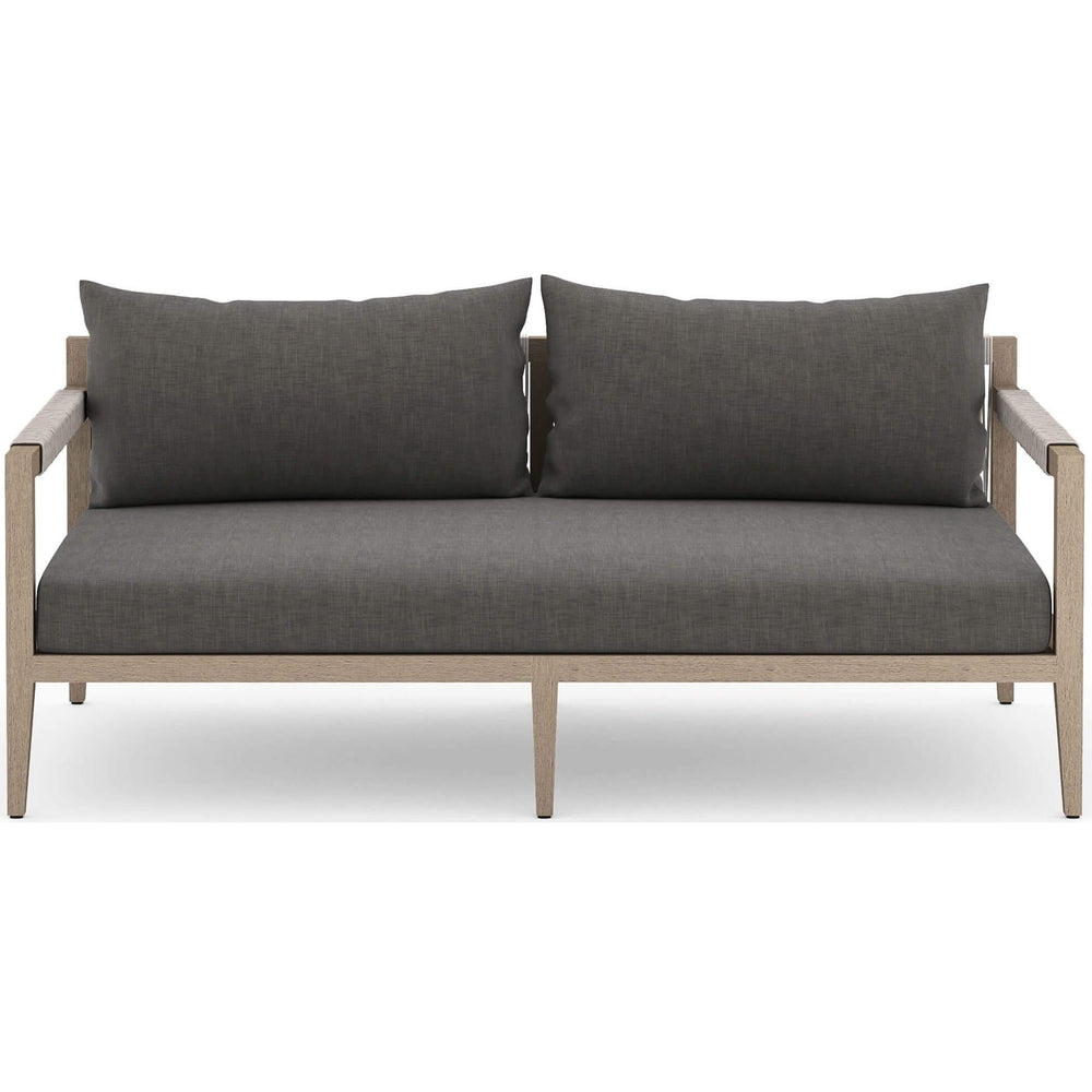 Sherwood Outdoor Sofa, Charcoal/Washed Brown - Furniture - Sofas - High Fashion Home