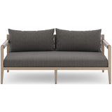 Sherwood Outdoor Sofa, Charcoal/Washed Brown - Furniture - Sofas - High Fashion Home
