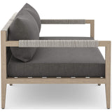 Sherwood Outdoor Sofa, Charcoal/Washed Brown - Furniture - Sofas - High Fashion Home