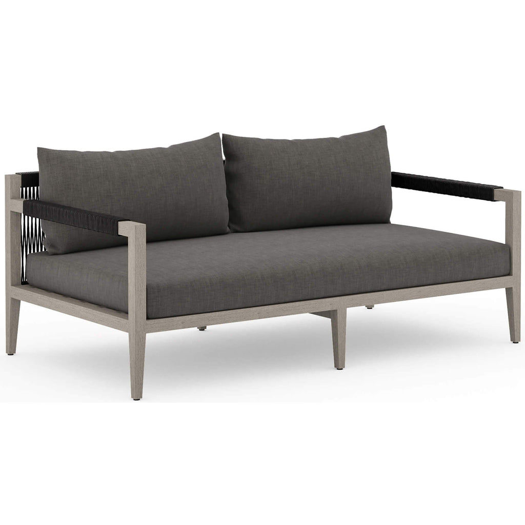 Sherwood Outdoor Sofa, Charcoal/Weathered Grey High Fashion Home