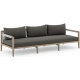 Sherwood Outdoor Sofa, Charcoal/Washed Brown - Furniture - Sofas - High Fashion Home