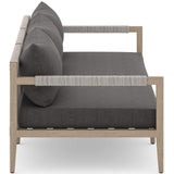Sherwood Outdoor Sofa, Charcoal/Washed Brown - Furniture - Sofas - High Fashion Home