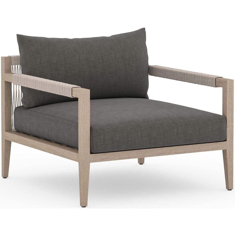 Sherwood Outdoor Chair, Charcoal/Washed Brown - Furniture - Chairs - High Fashion Home