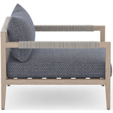 Sherwood Outdoor Chair, Faye Navy/Washed Brown - Furniture - Chairs - High Fashion Home