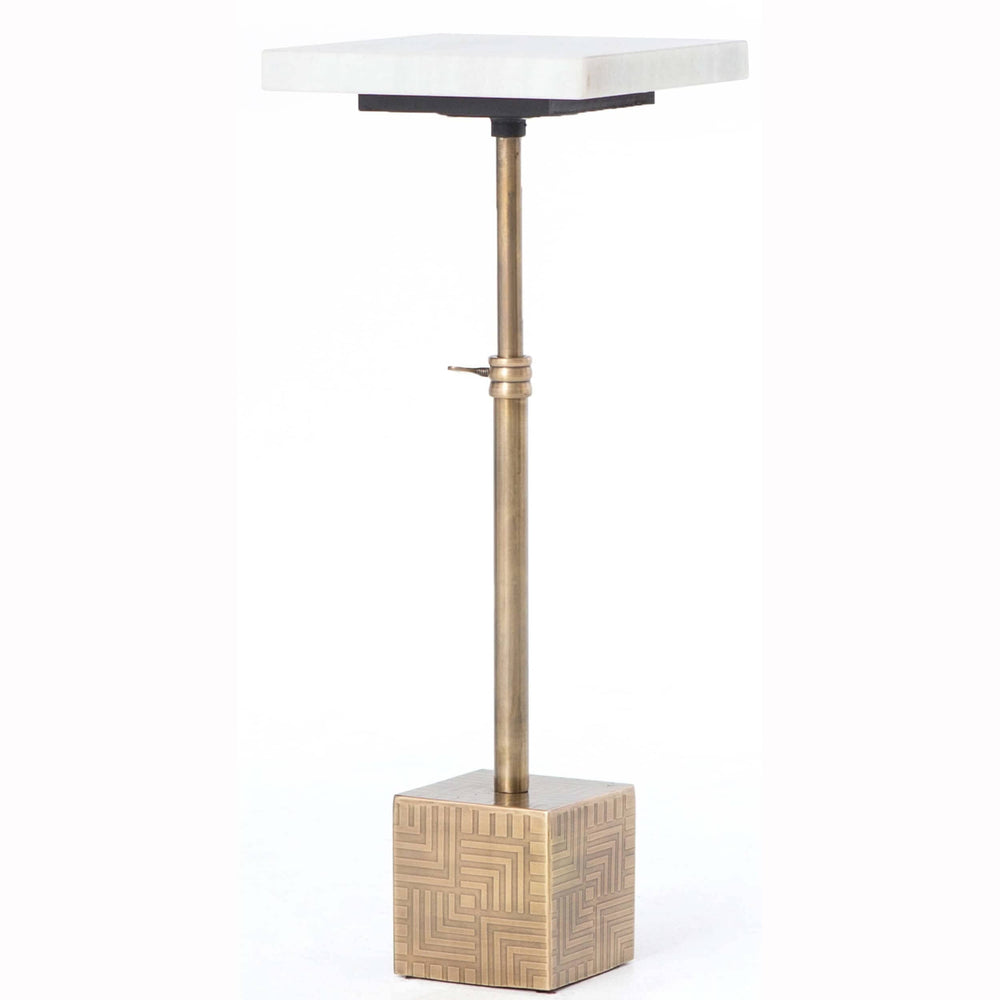 Sirius Adjustable Accent Table, Brass - Furniture - Accent Tables - End Tables