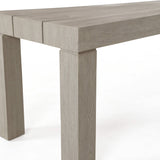 Sonora Outdoor Dining Bench, Weathered Grey - Furniture - Dining - High Fashion Home